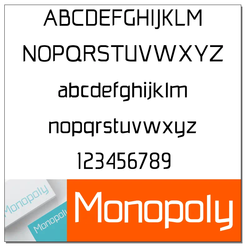 Monopoly Font by Hyun Seok Choi