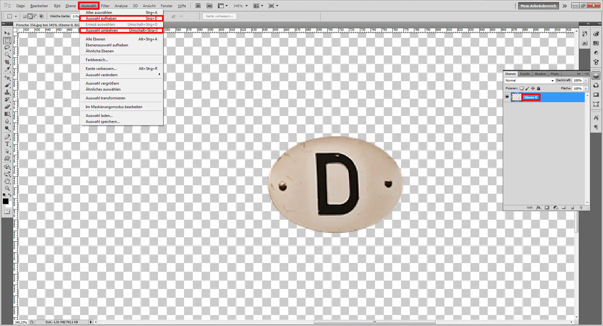  Photoshop Tutorial: Buchstabe D