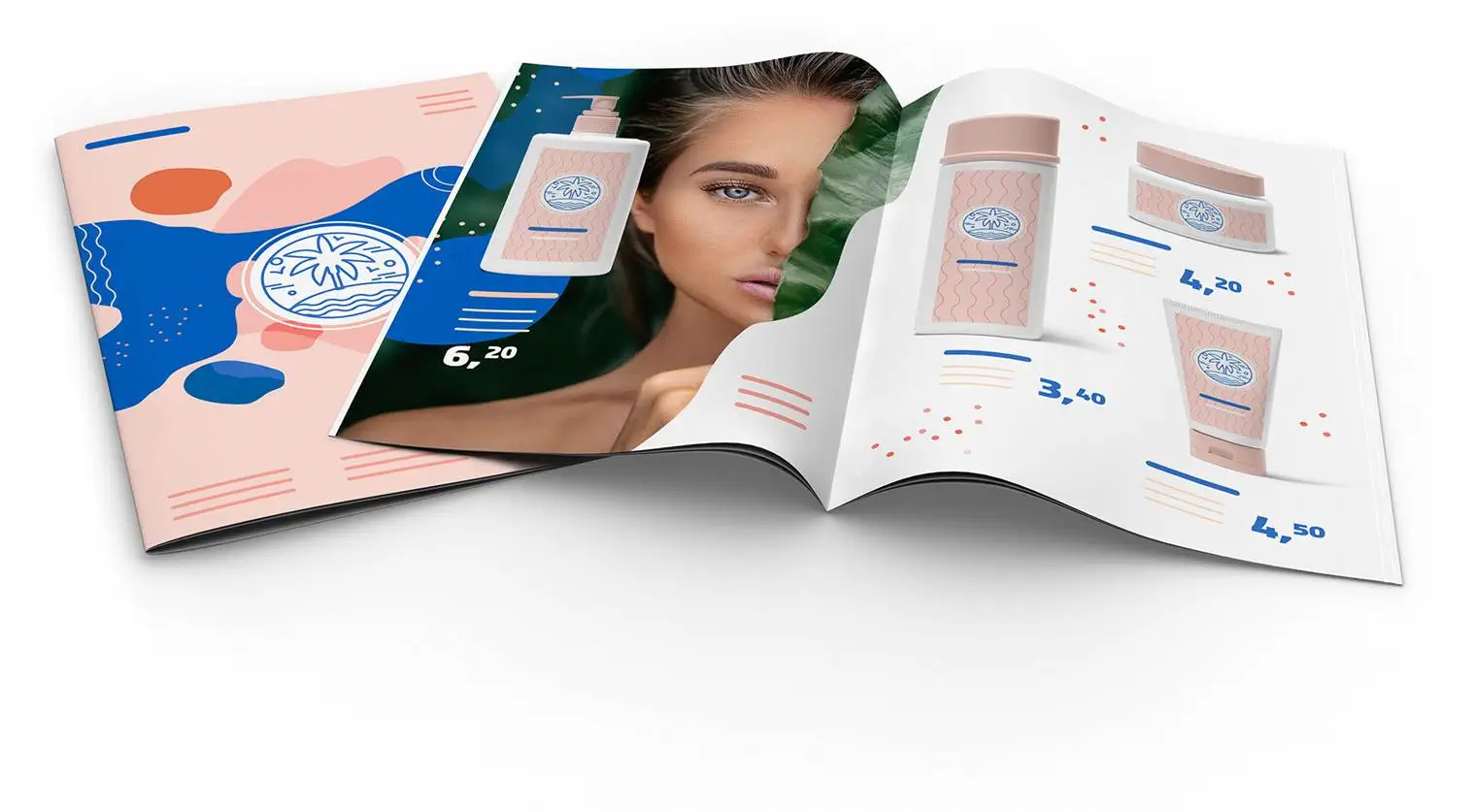 Werbeprospekte geleimt