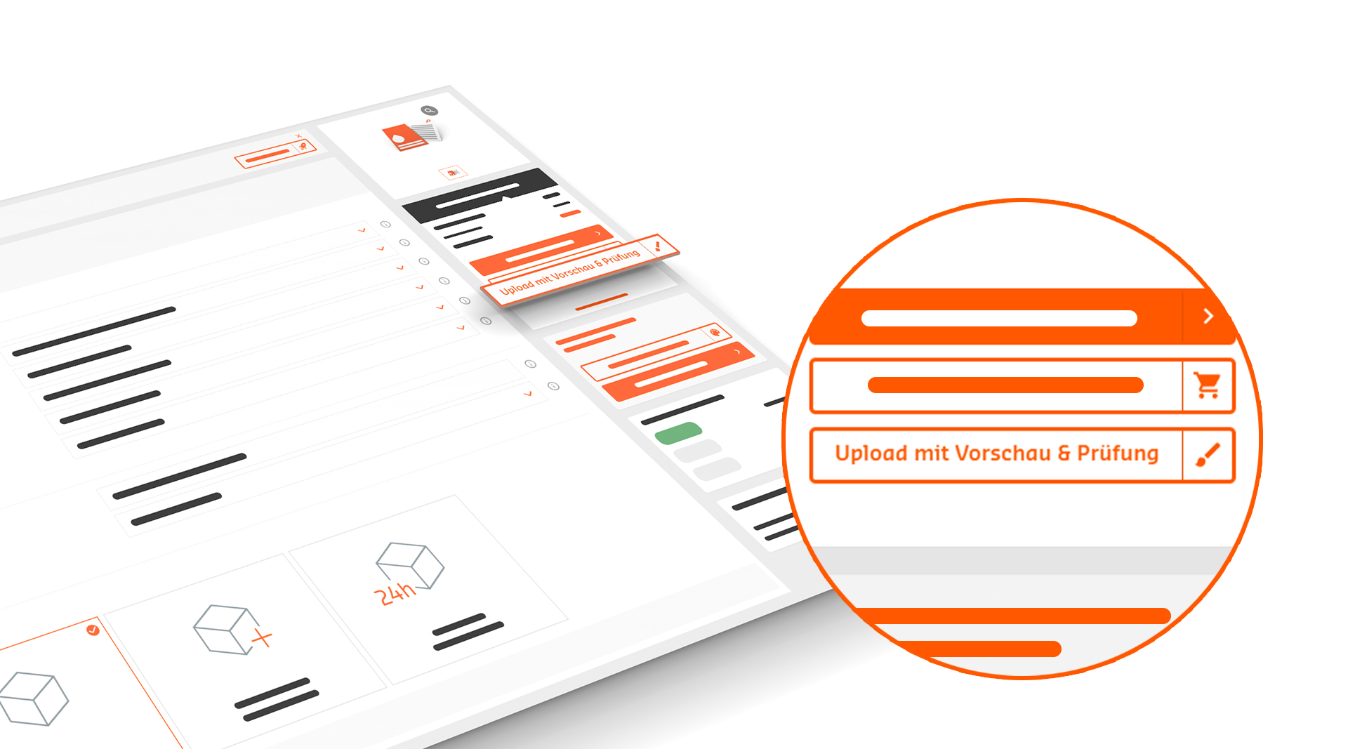 Upload vor der Bestellung