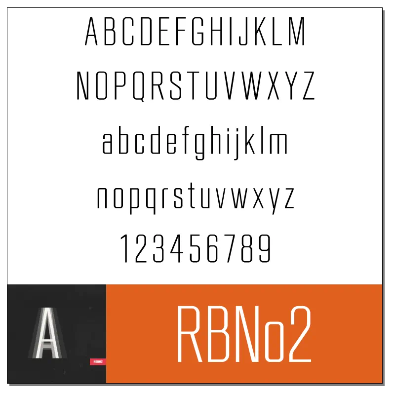 RBNo2 Font by Rene Bieder