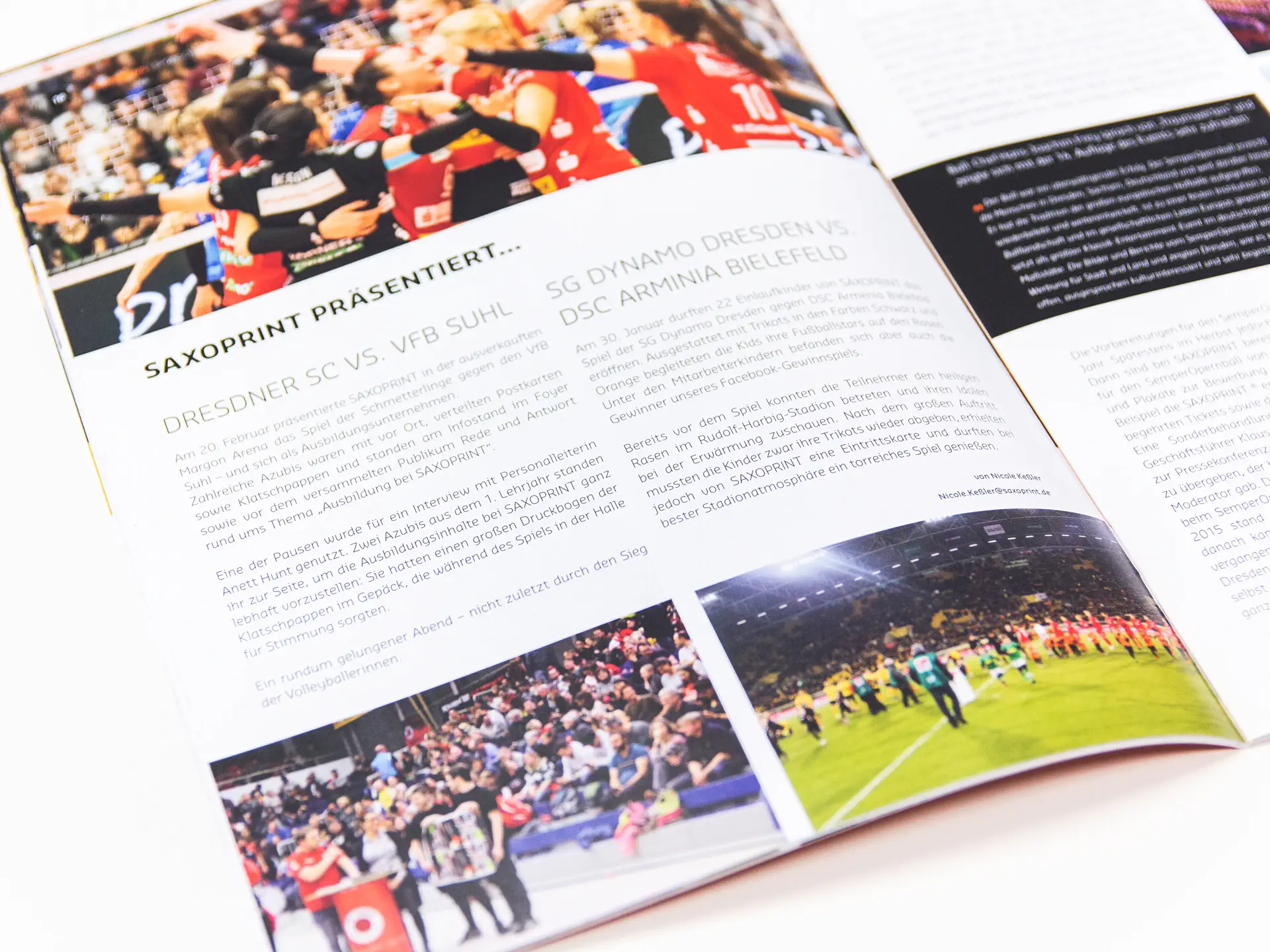 SAXONEWS Mitarbeiterzeitschrift Sponsoring