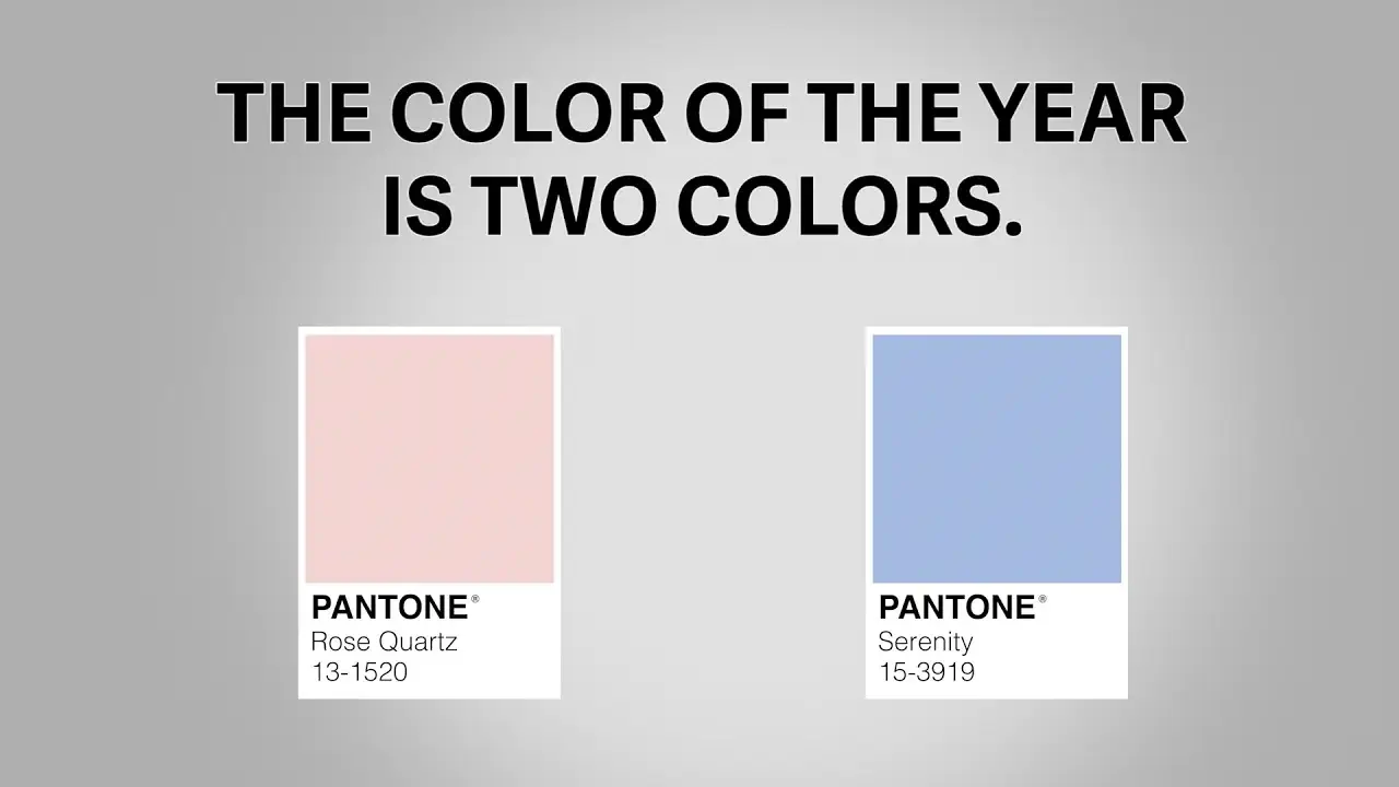 Serenity and Rose Quartz are the colors of the year
