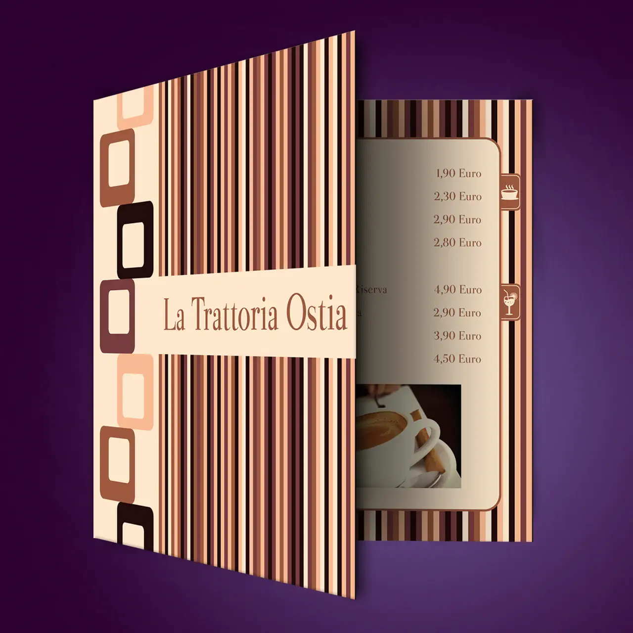 Speisekarte gestalten mockup