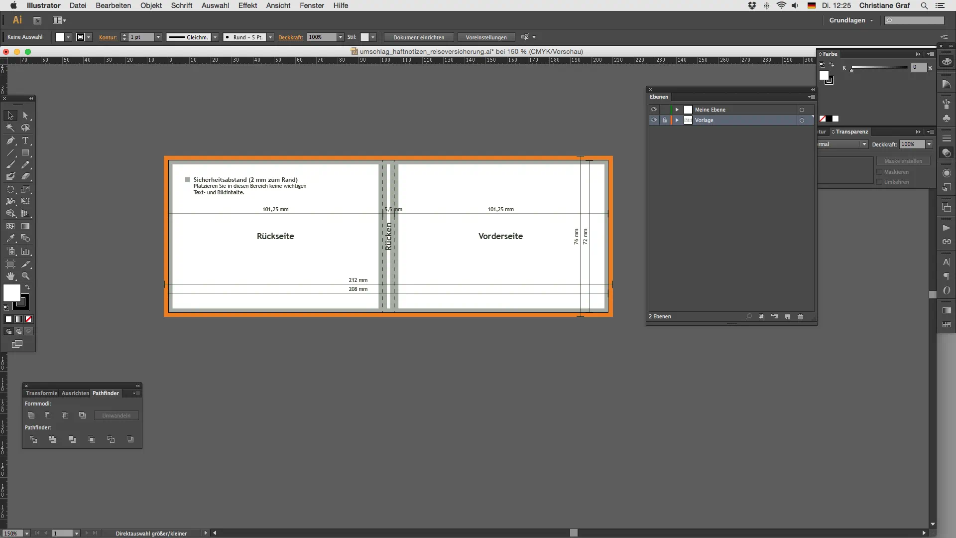 Haftnotizen Vorlage Umschlag