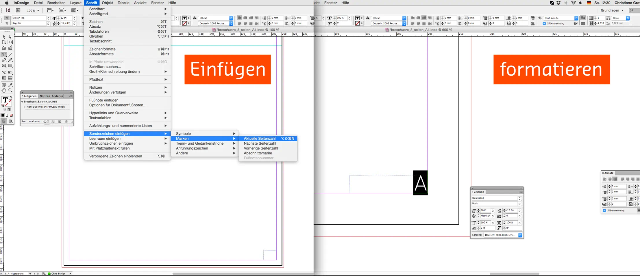 Step 4 Broschüre erstellen Seitenzahl einfügen und formatieren Step 4 Broschüre erstellen Seitenzahl einfügen und formatieren