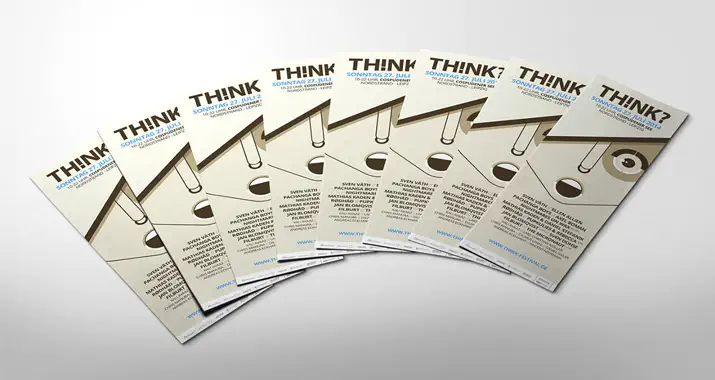 Sticker Design 24 Aufkleber design Idee \"Think\"