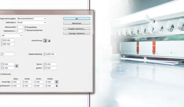 Beschnitt und Schnittmarken in InDesign anlegen
