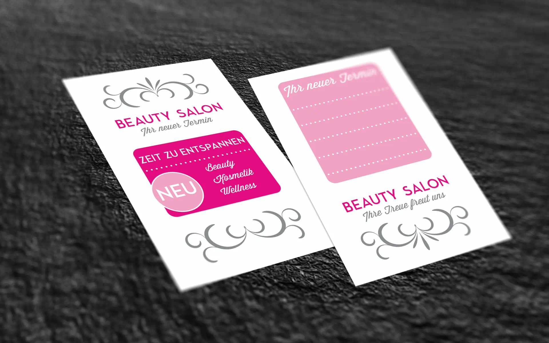 Terminkarten für einen Beauty-Salon erstellen