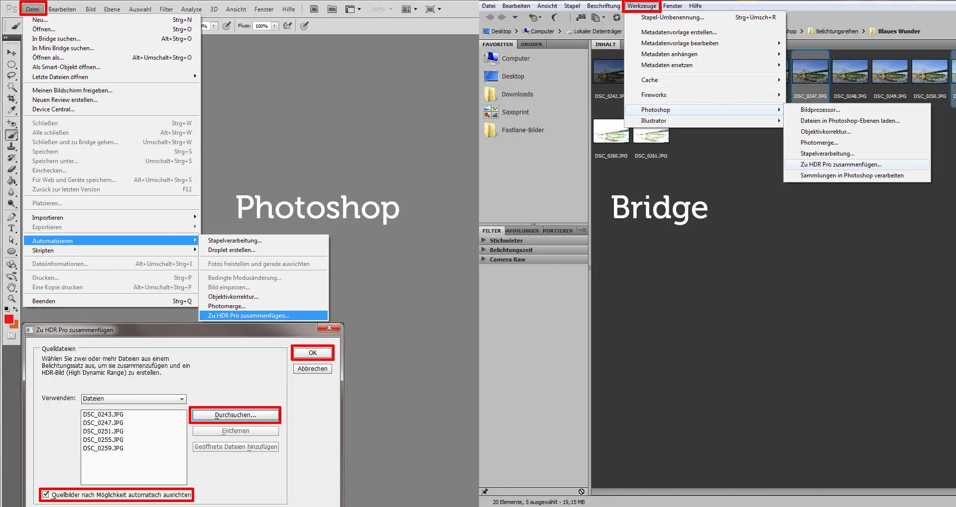 Tutorial: HDR Bilder mit Fotos in Photoshop erstellen Step 1