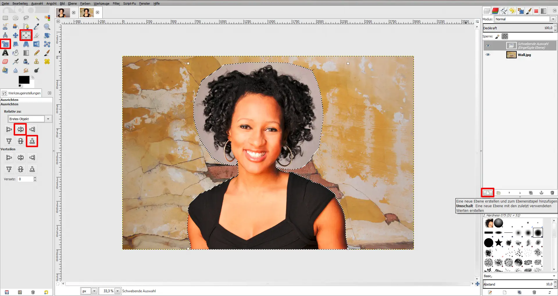 Tutorial Haare freistellen GIMP 12 Tutorial Haare freistellen GIMP 12