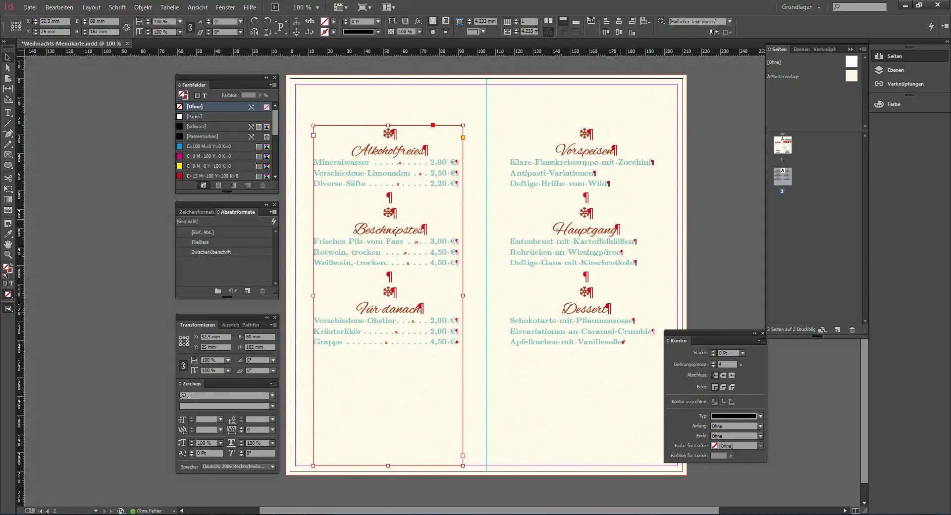 Tutorial Menuekarte Weihnachten Tutorial Menuekarte Weihnachten