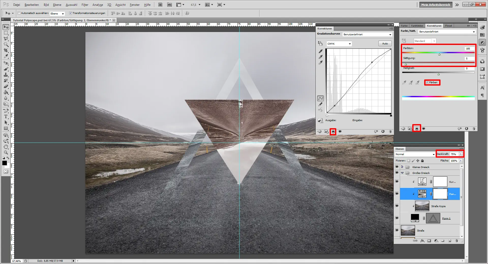 Tutorial Polyscape 08 Gestalte ein Polyscape Design mit Photoshop (9)