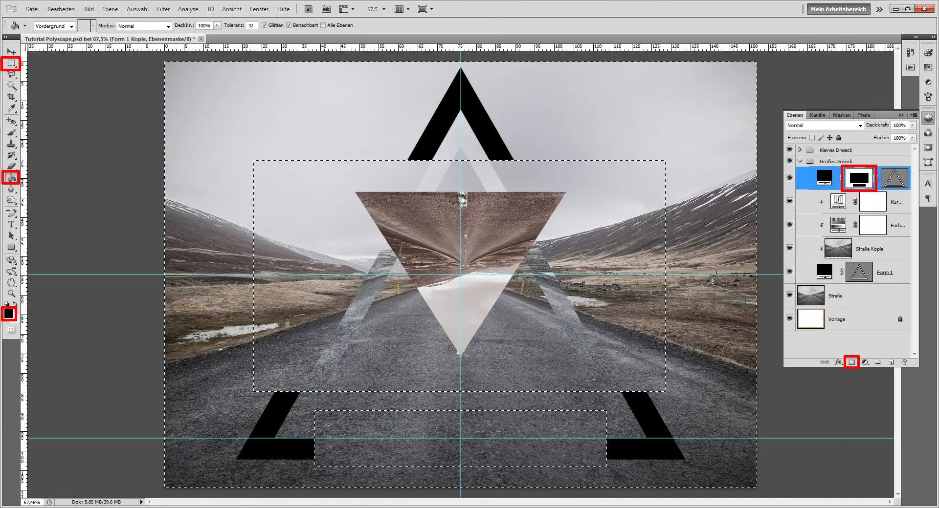 Tutorial Polyscape 10 Gestalte ein Polyscape Design mit Photoshop (11)