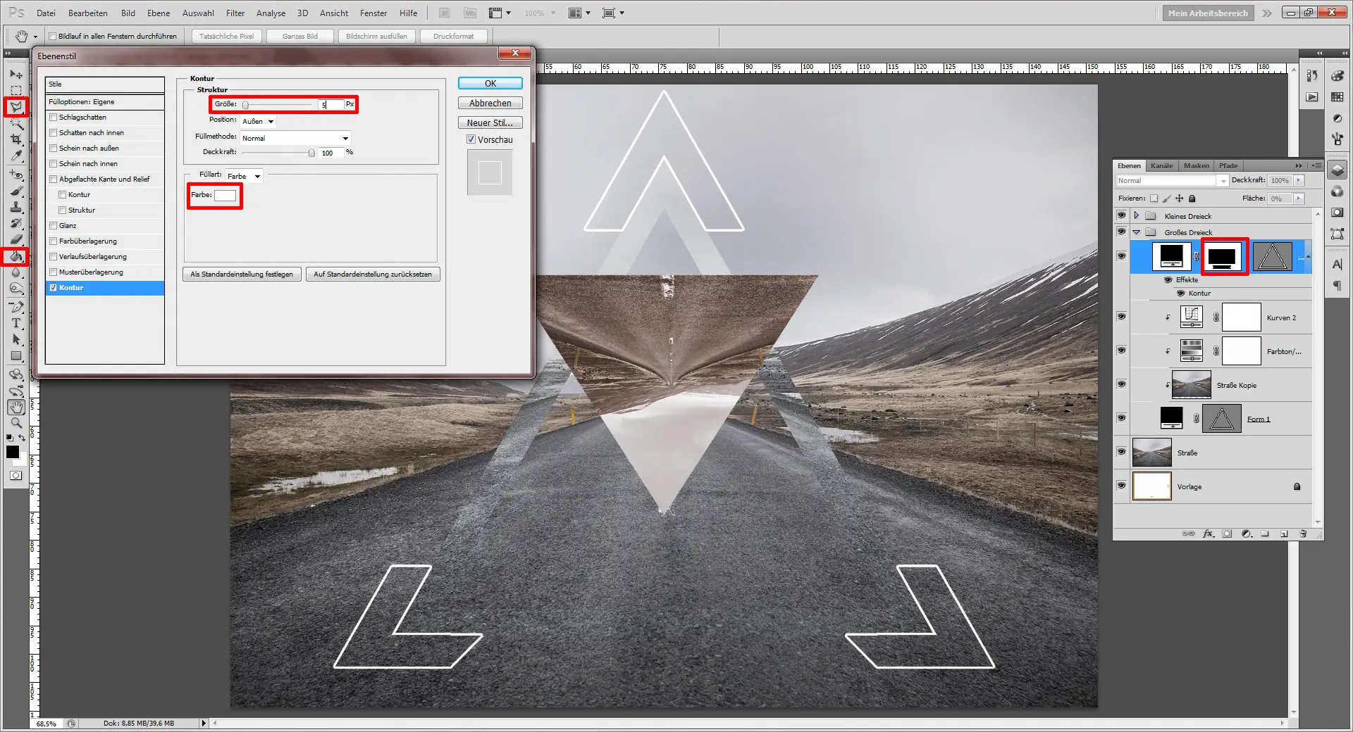 Tutorial Polyscape 11 Gestalte ein Polyscape Design mit Photoshop (11)