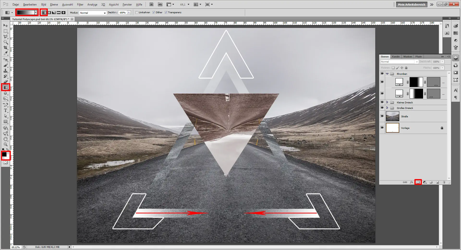 Tutorial Polyscape 13 Gestalte ein Polyscape Design mit Photoshop (13)