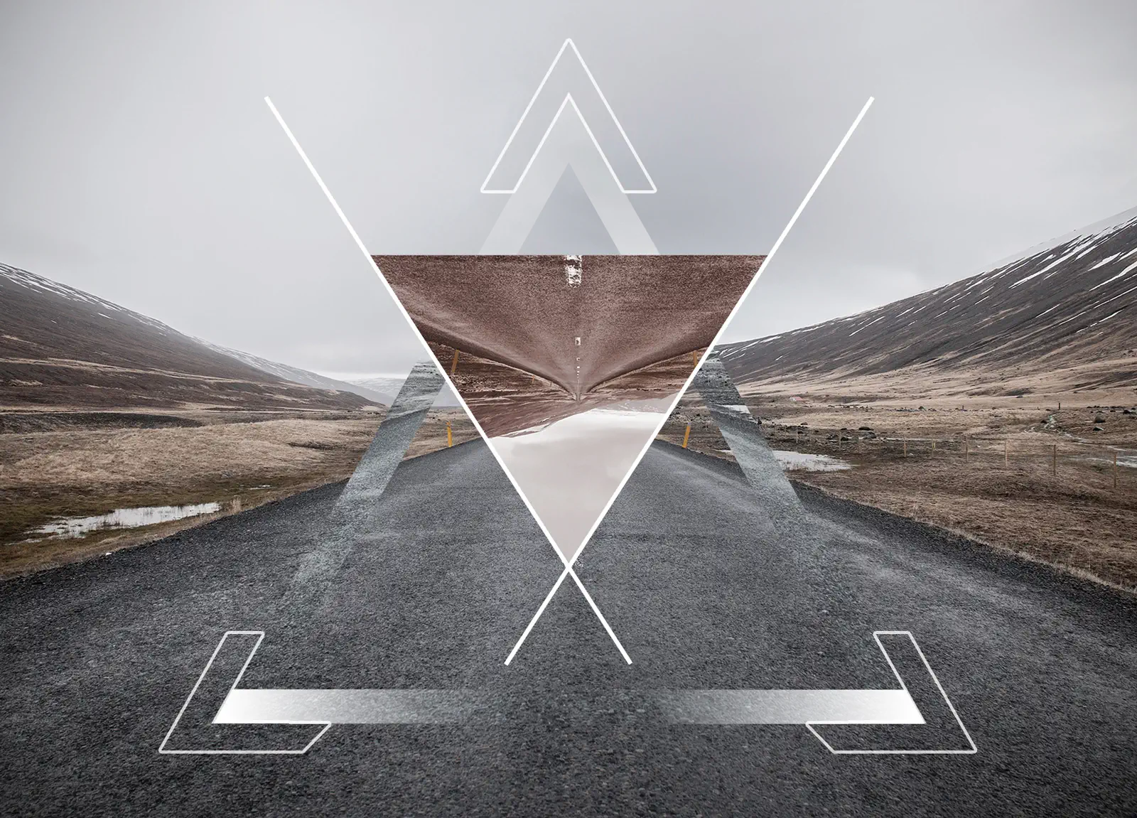 Tutorial Polyscape fertig Gestalte ein Polyscape Design mit Photoshop Endergebnis