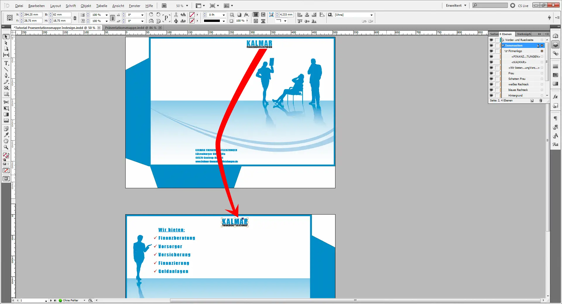 Tutorial Präsentationsmappe InDesign 17