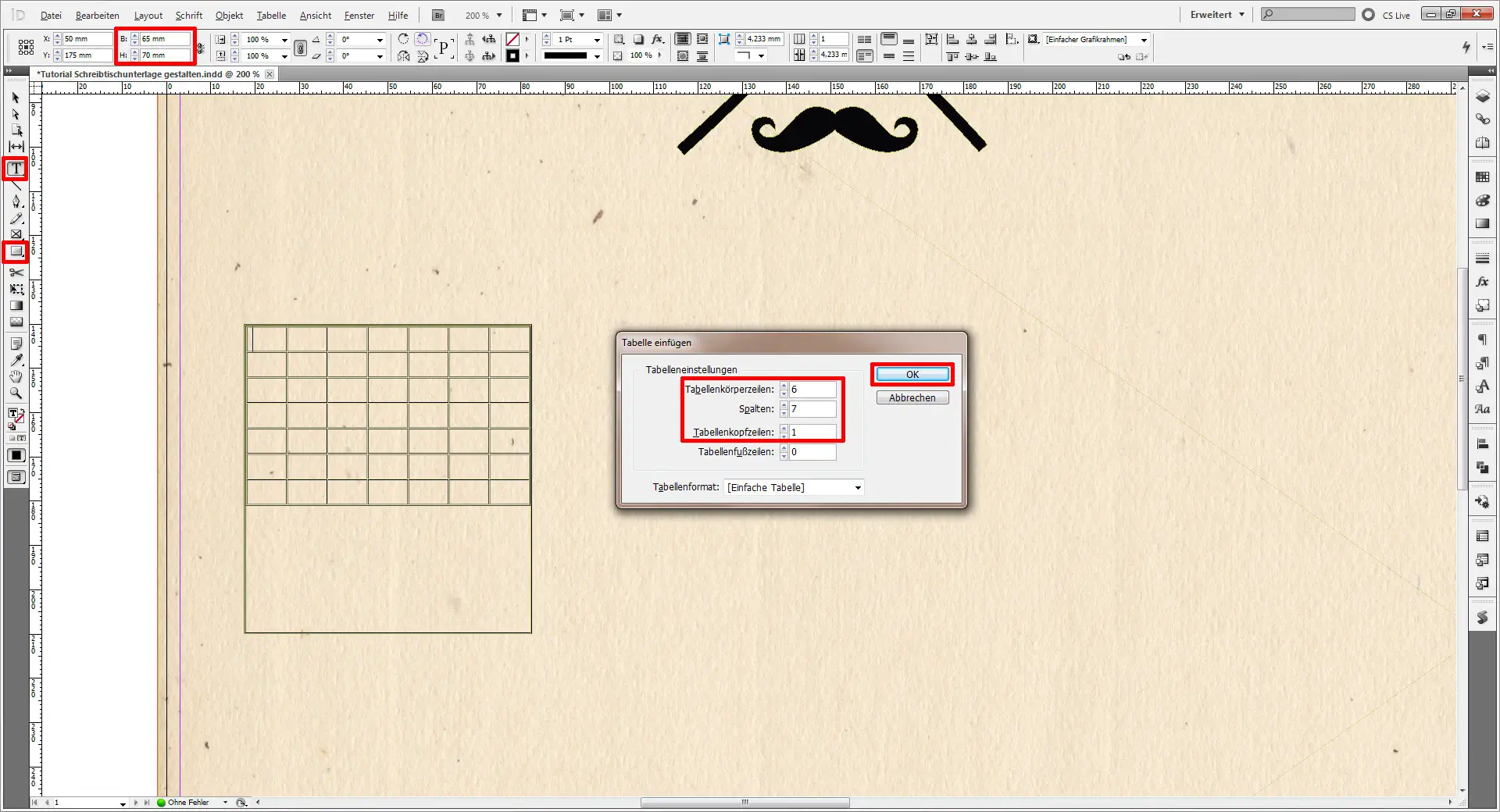 Tutorial Schreibtischunterlage gestalten