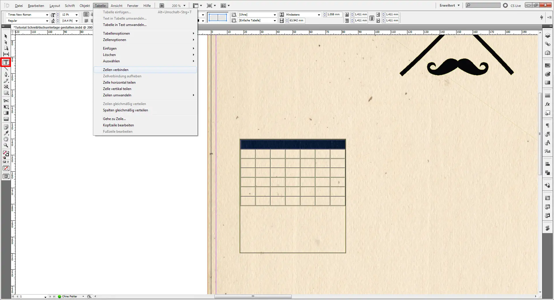 Tutorial Schreibtischunterlage gestalten