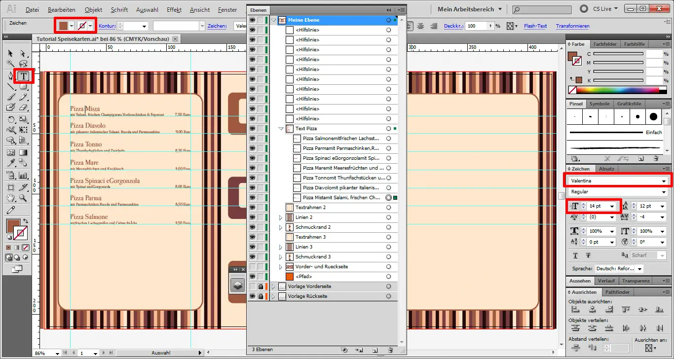 Tutorial Speisekarten Tutorial Speisekarten
