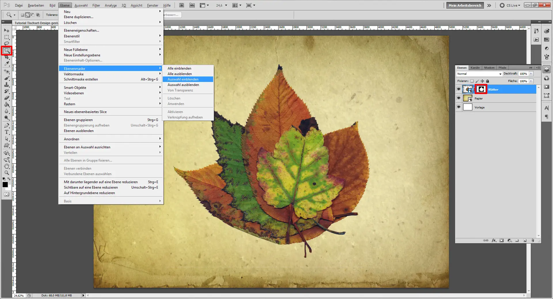 Tischset Platzset Design selbst gestalten 2