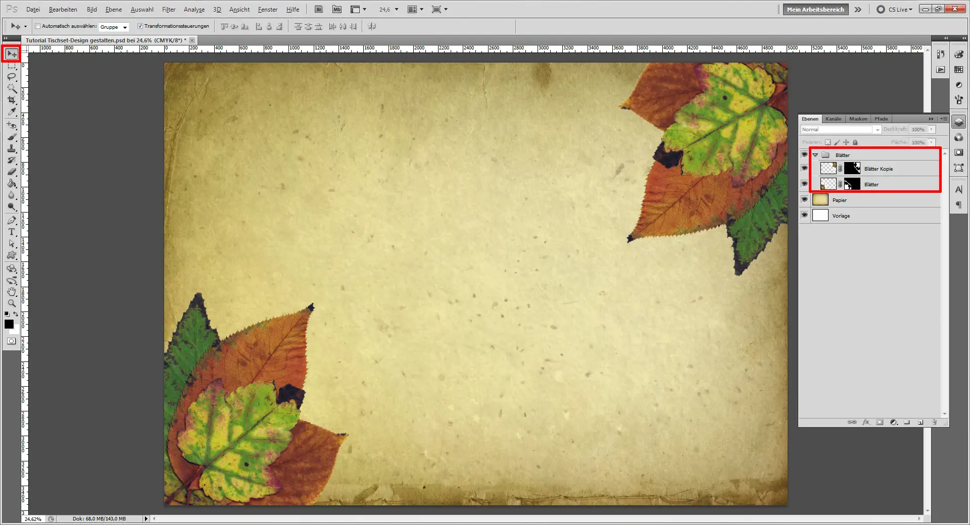 Tutorial Tischset Design selbst gestalten 03 Tischset Platzset Design selbst gestalten 3