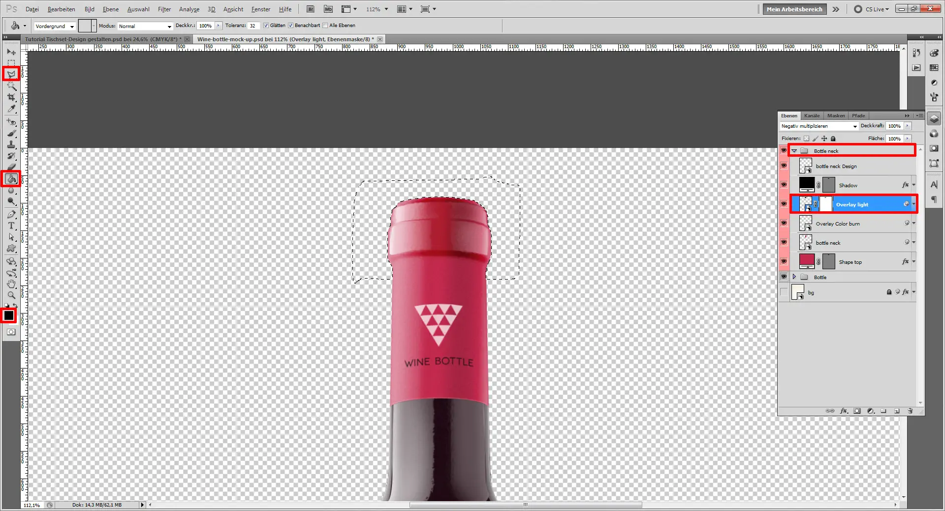 Tutorial Tischset Design selbst gestalten 05 Tischset Platzset Design selbst gestalten Wein zoom