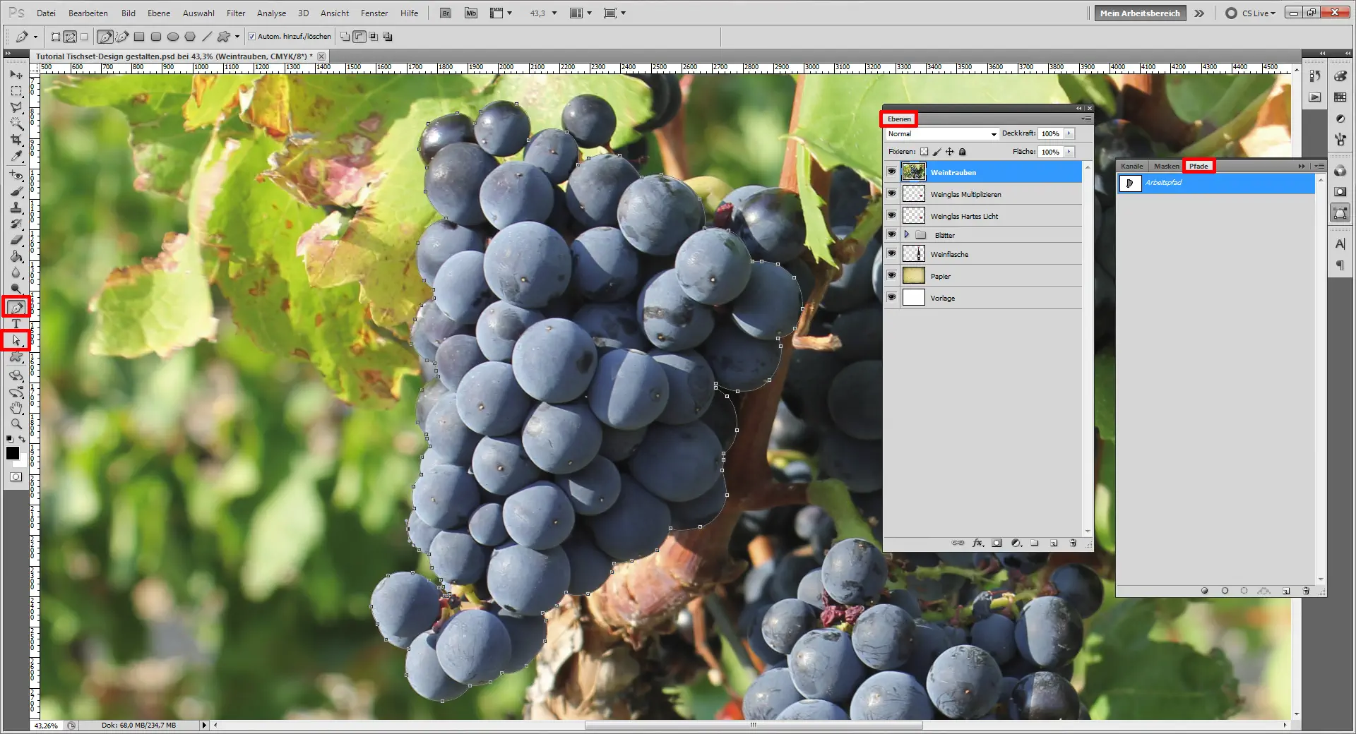 Tutorial Tischset Design selbst gestalten 10 Tischset Platzset Design selbst gestalten Weintrauben