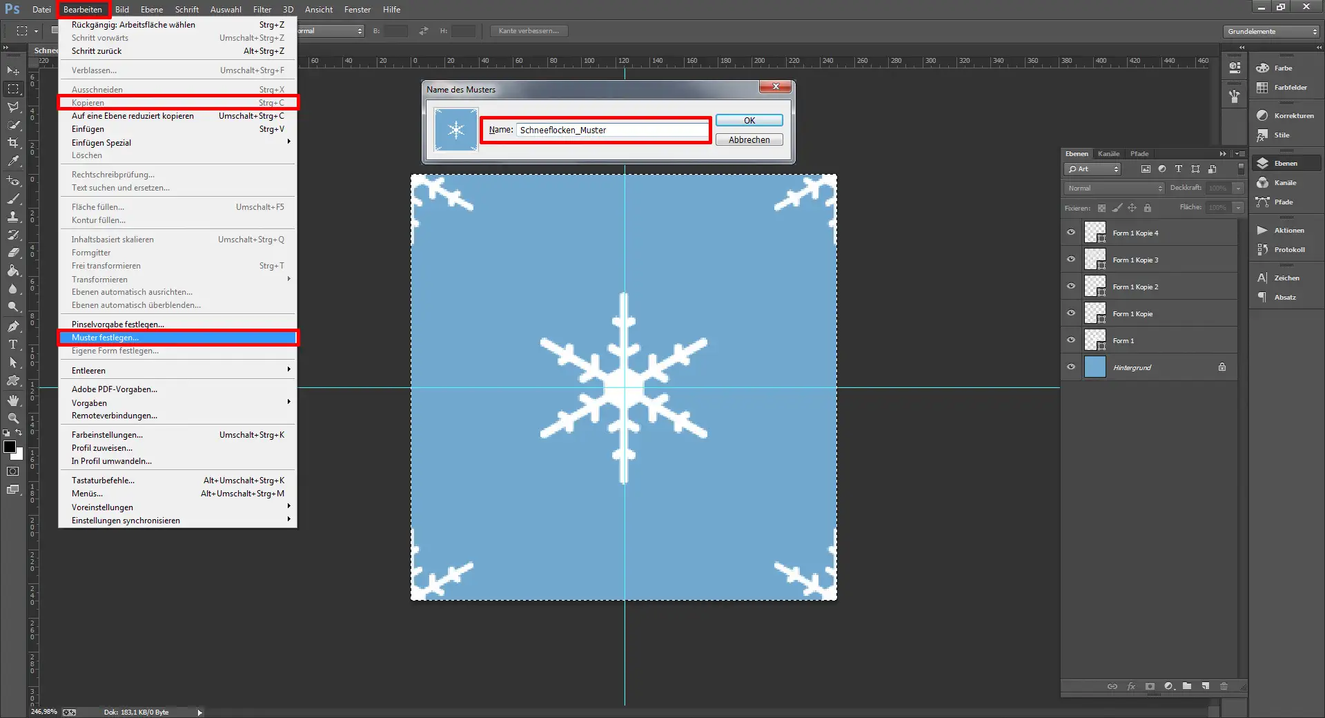 Tutorial Weihnachtskarte geschäftlich 3