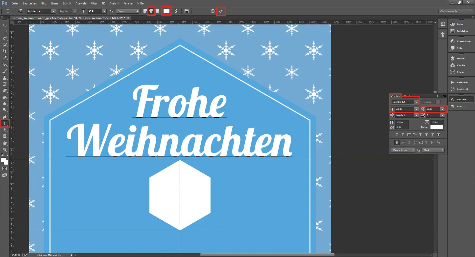 Tutorial Weihnachtskarte geschäftlich 9