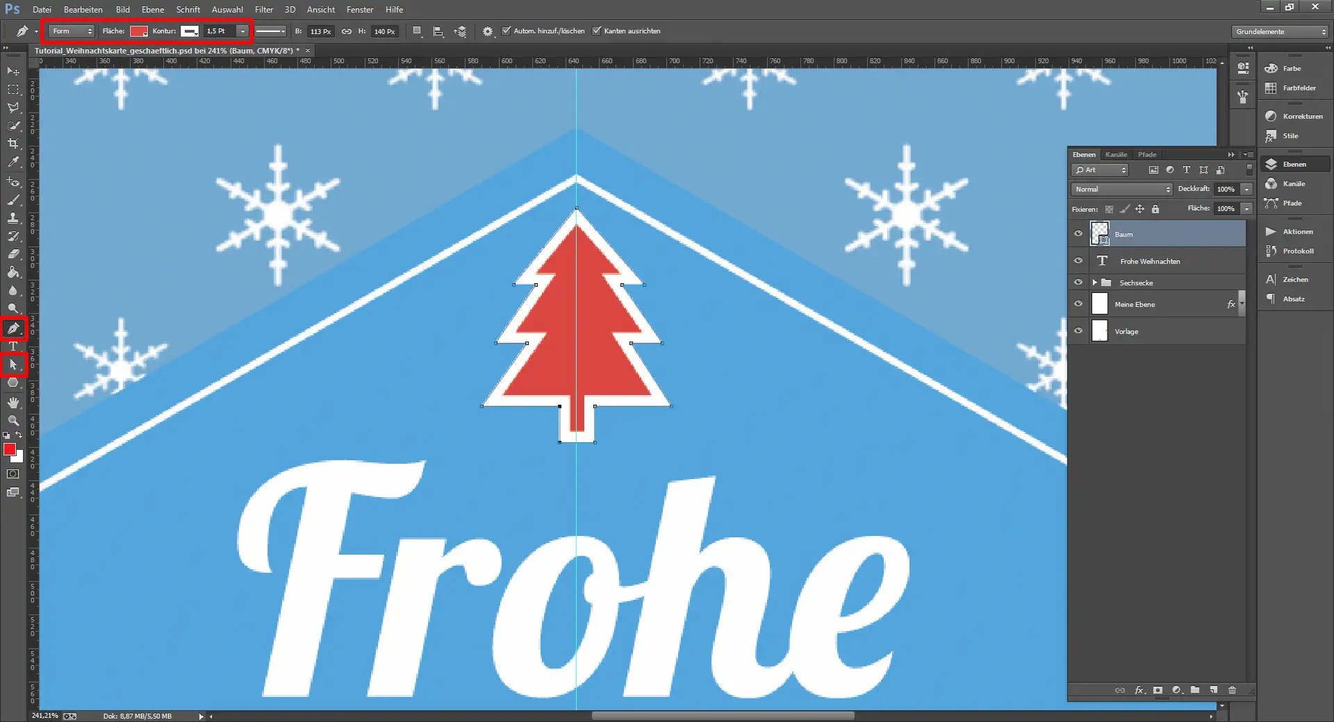 Tutorial Weihnachtskarte geschäftlich 10
