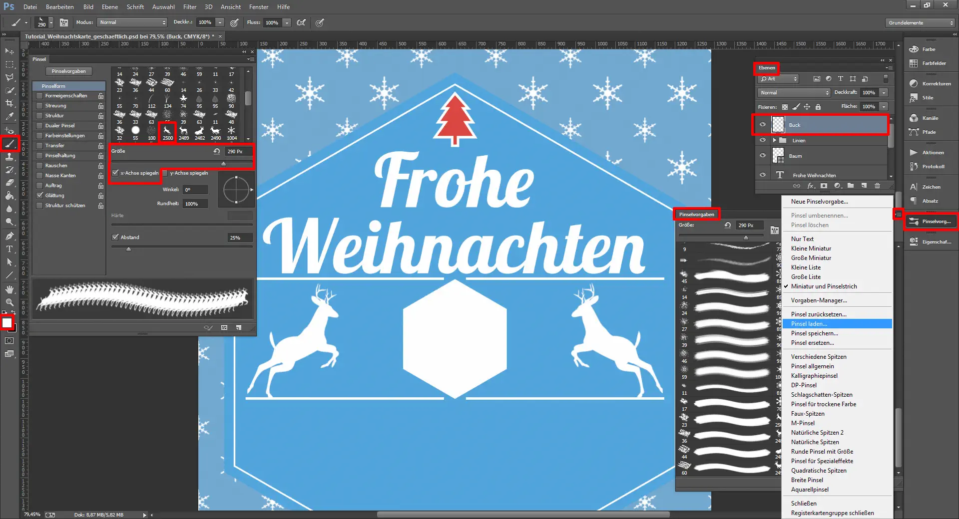 Tutorial Weihnachtskarte geschäftlich 13