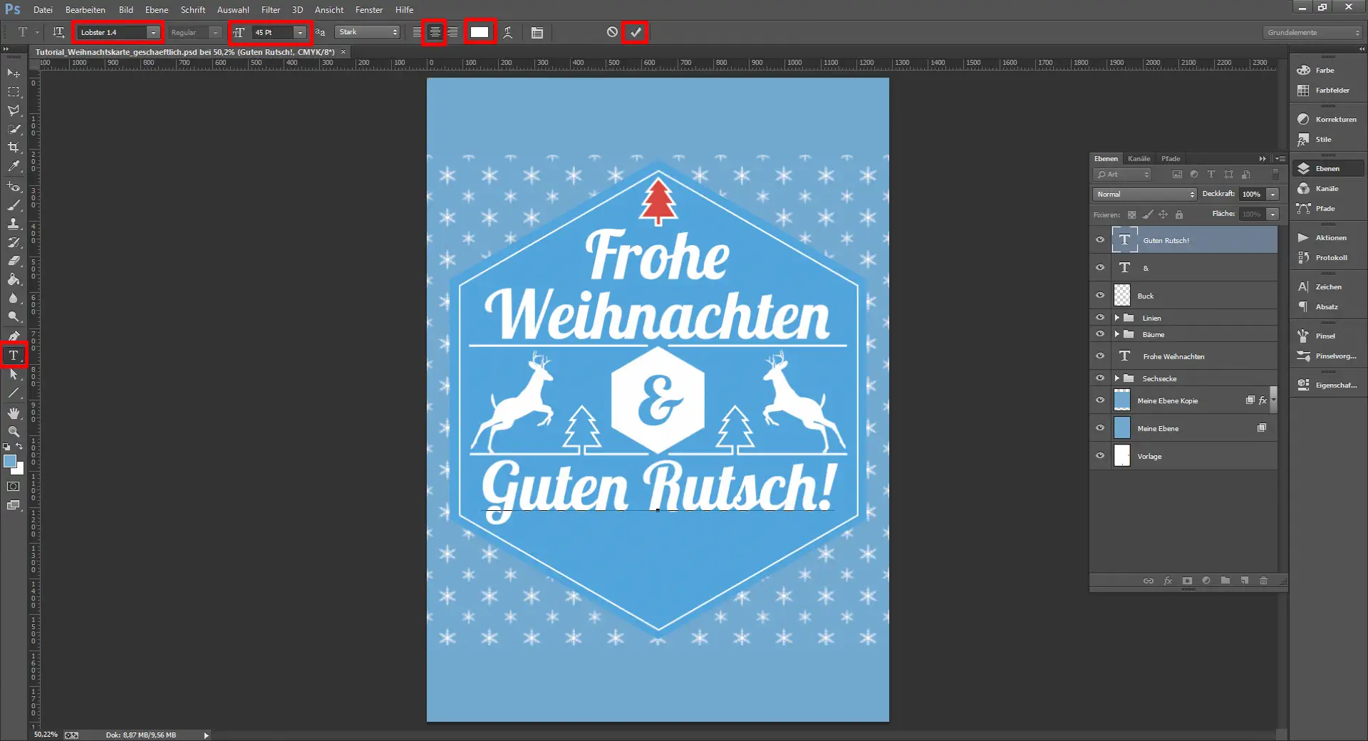 Tutorial Weihnachtskarte geschäftlich 17