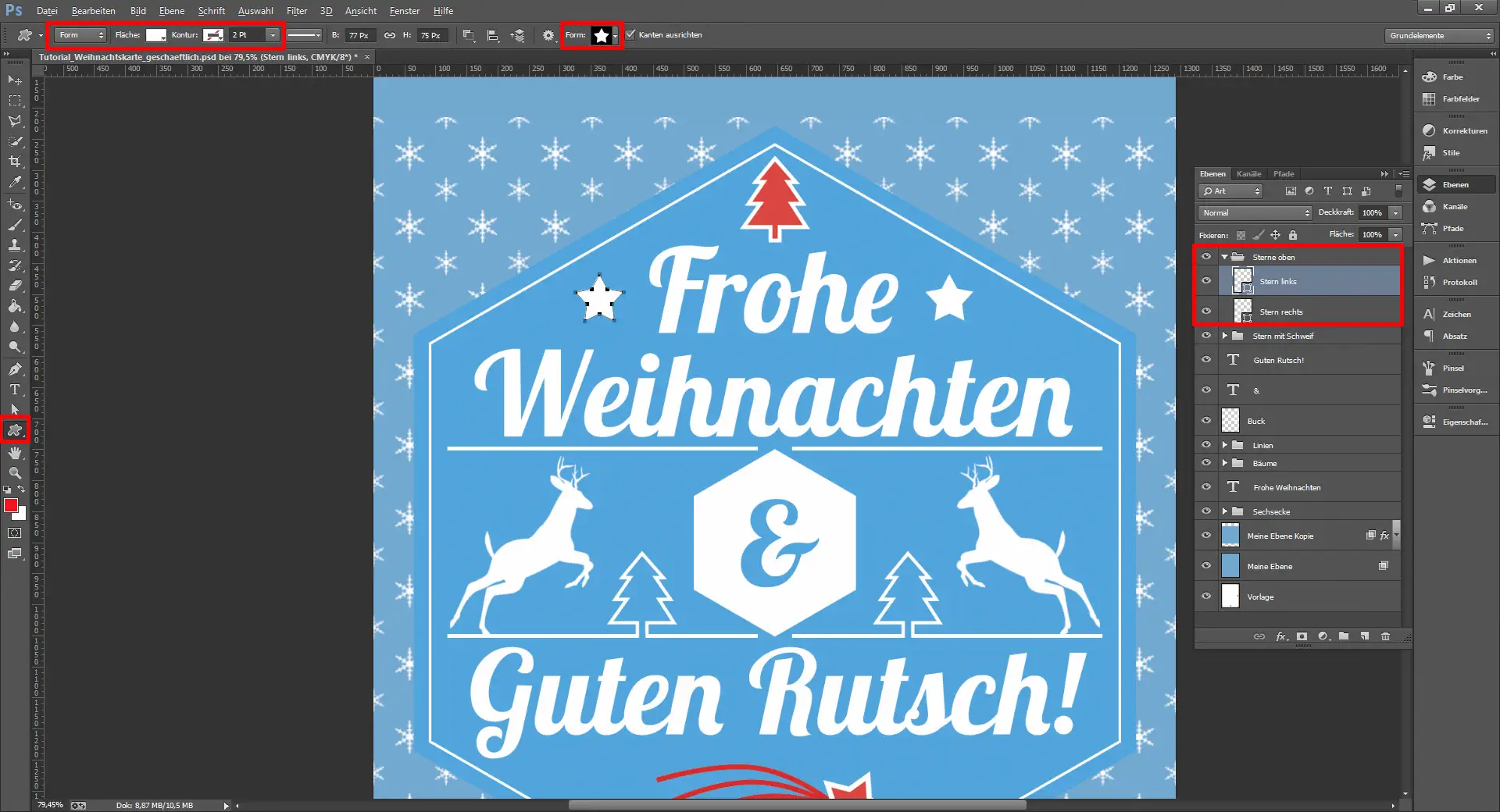 Tutorial Weihnachtskarte geschäftlich 20
