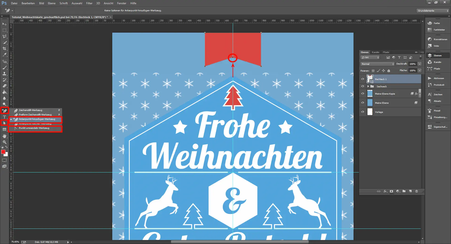Tutorial Weihnachtskarte geschäftlich 22