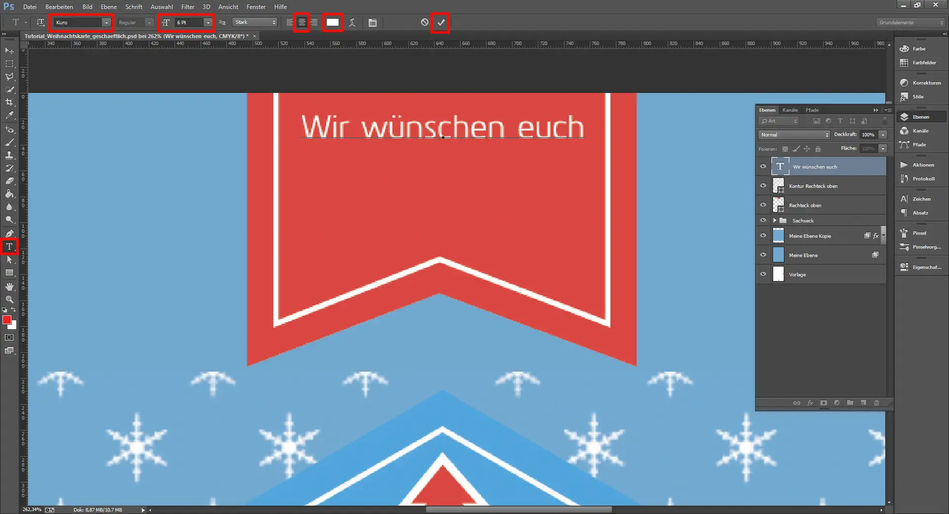 Tutorial Weihnachtskarte geschäftlich 24