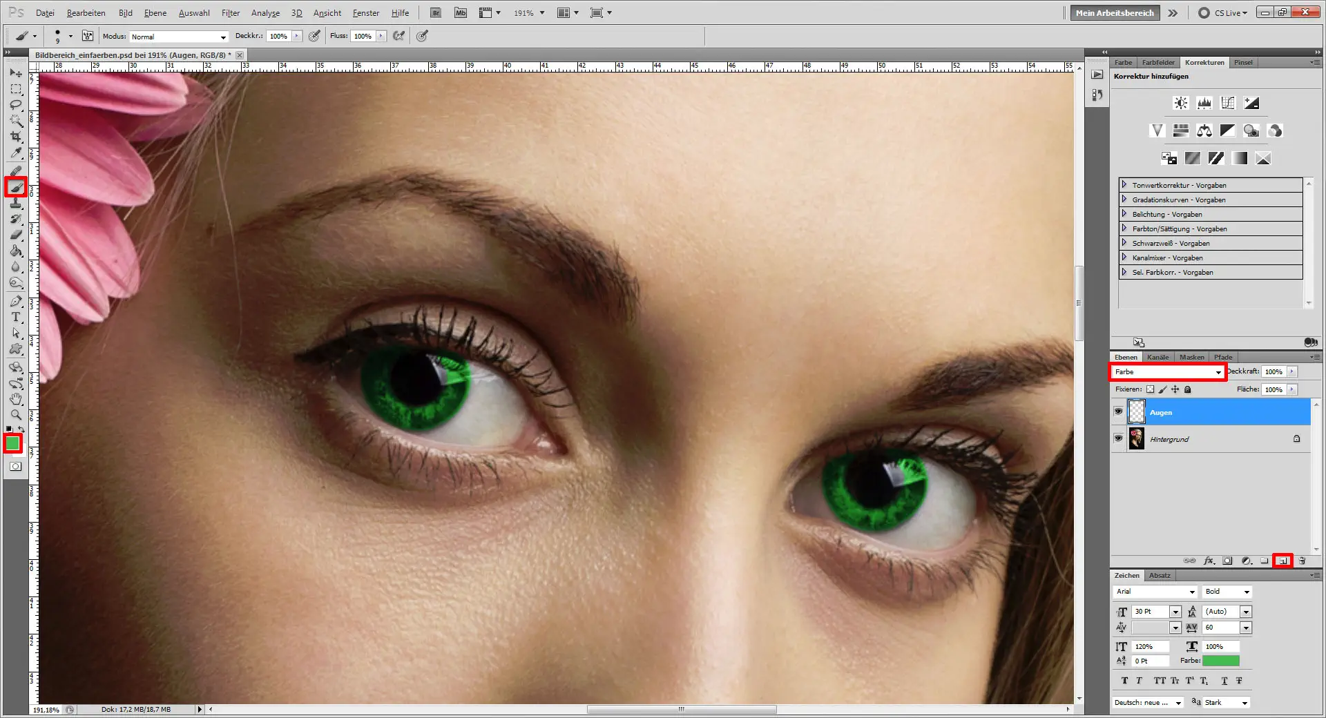 Tutorial Farbe ersetzen Photoshop 04