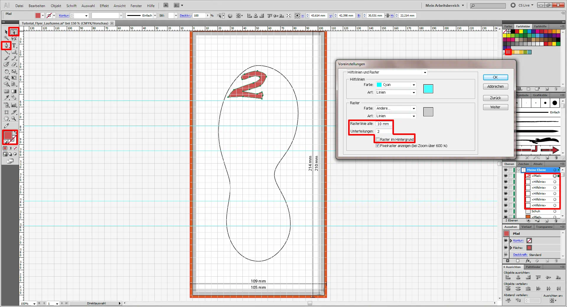 Tutorial Flyer Lauftreff gestalten 03