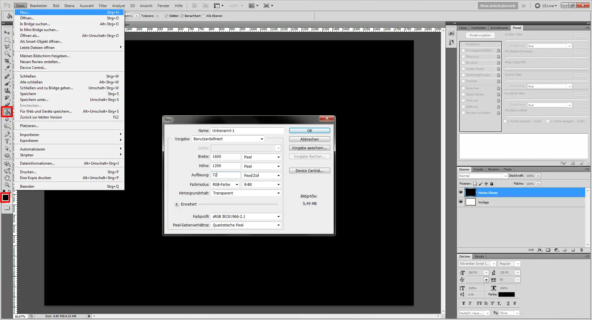 Tutorial Glitzerschrift Photoshop (1)