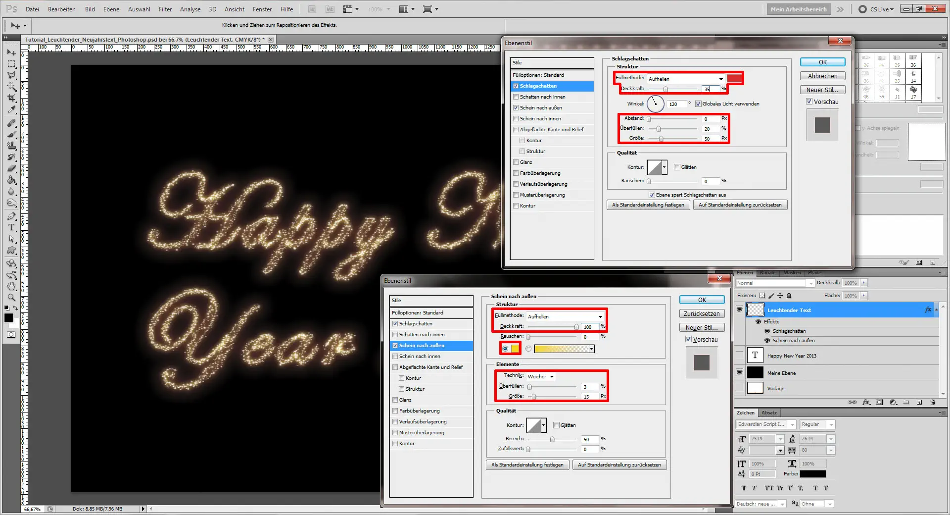 Tutorial Glitzerschrift Photoshop (6)