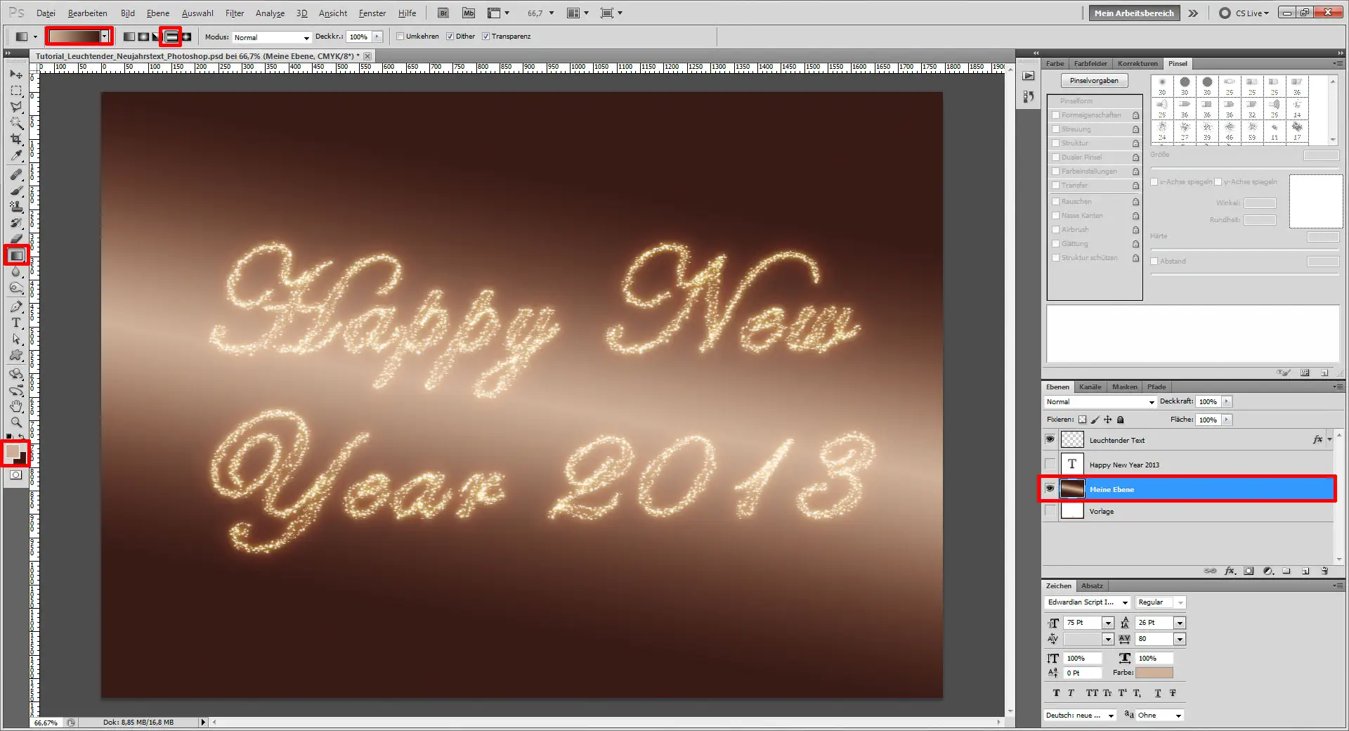 Tutorial Glitzerschrift Photoshop (7)