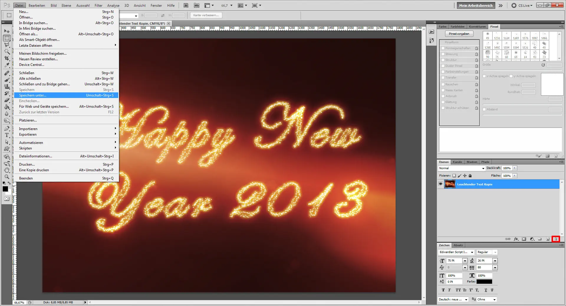 Tutorial Glitzerschrift Photoshop (12)