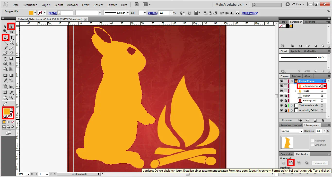 Tutorial Osterfeuer Plakat 9