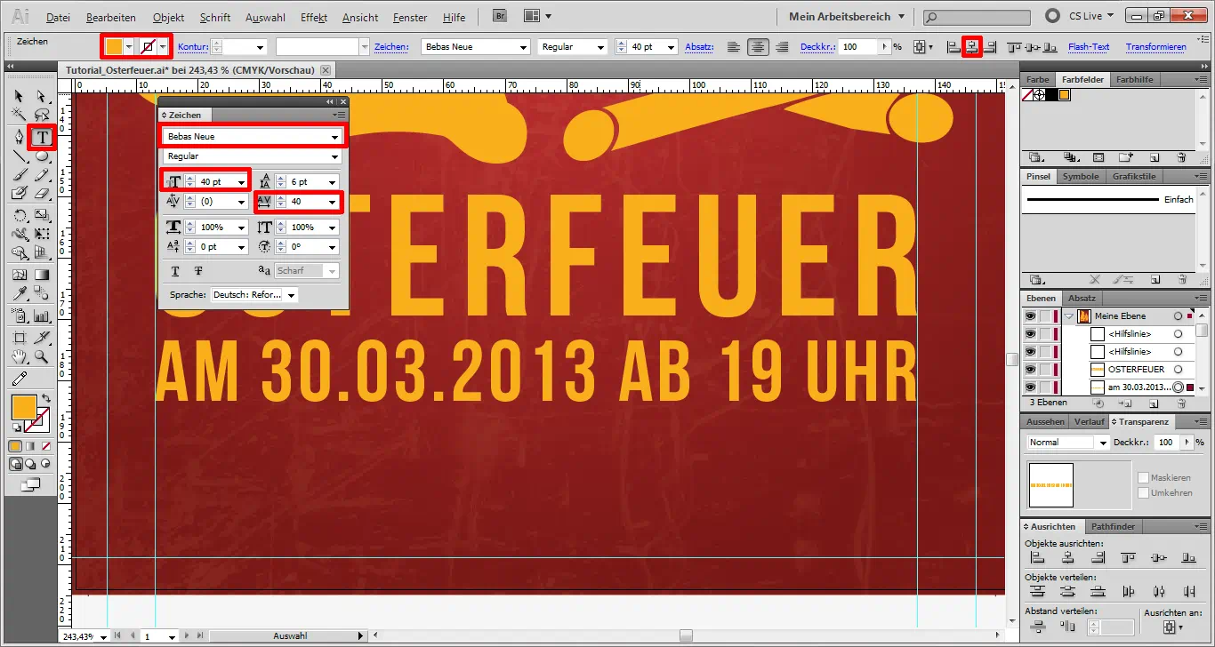 Tutorial Osterfeuer Plakat 11