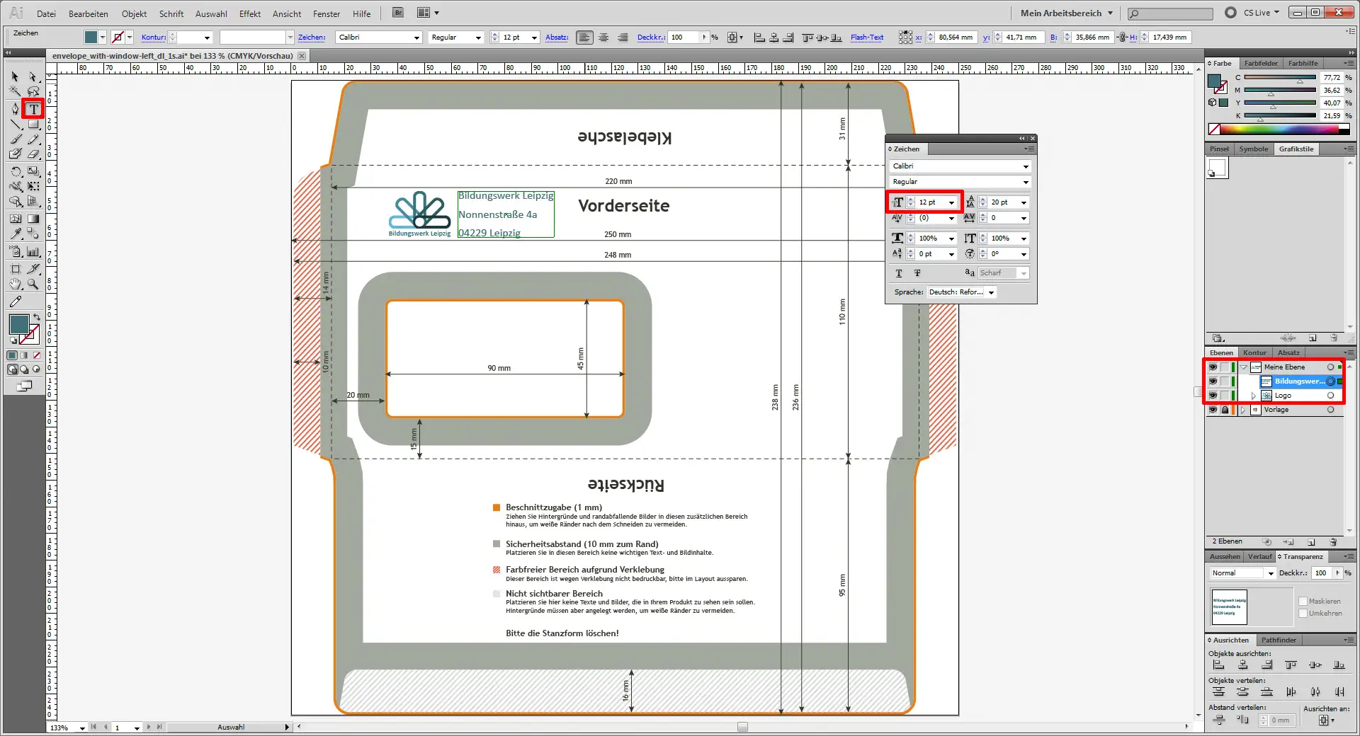DIN lang Umschlag Gestaltung mit Logo (3)