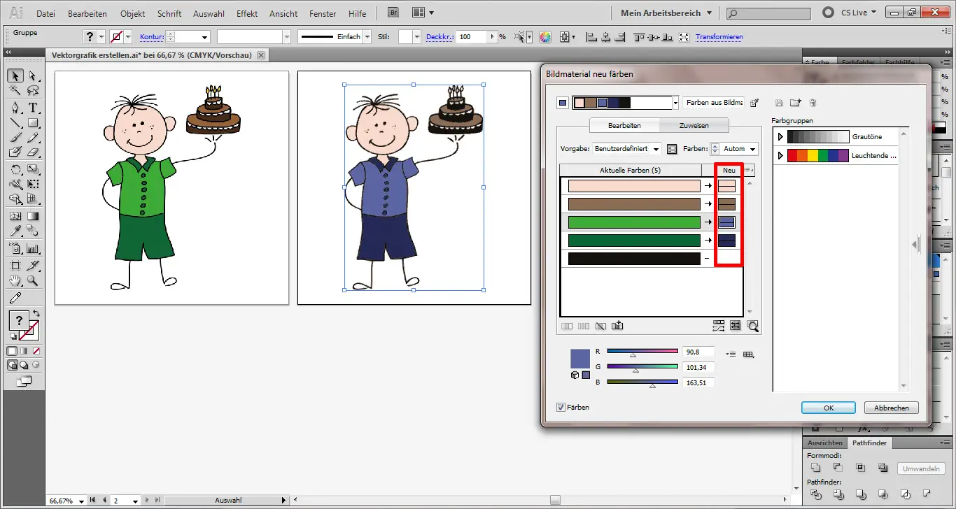 Vektorgrafik erstellen 09 Tutorial: In Illustrator eine Vektorgrafik erstellen (9)