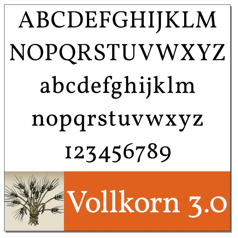 Vollkorn 3.0 Font by Friedrich Althausen