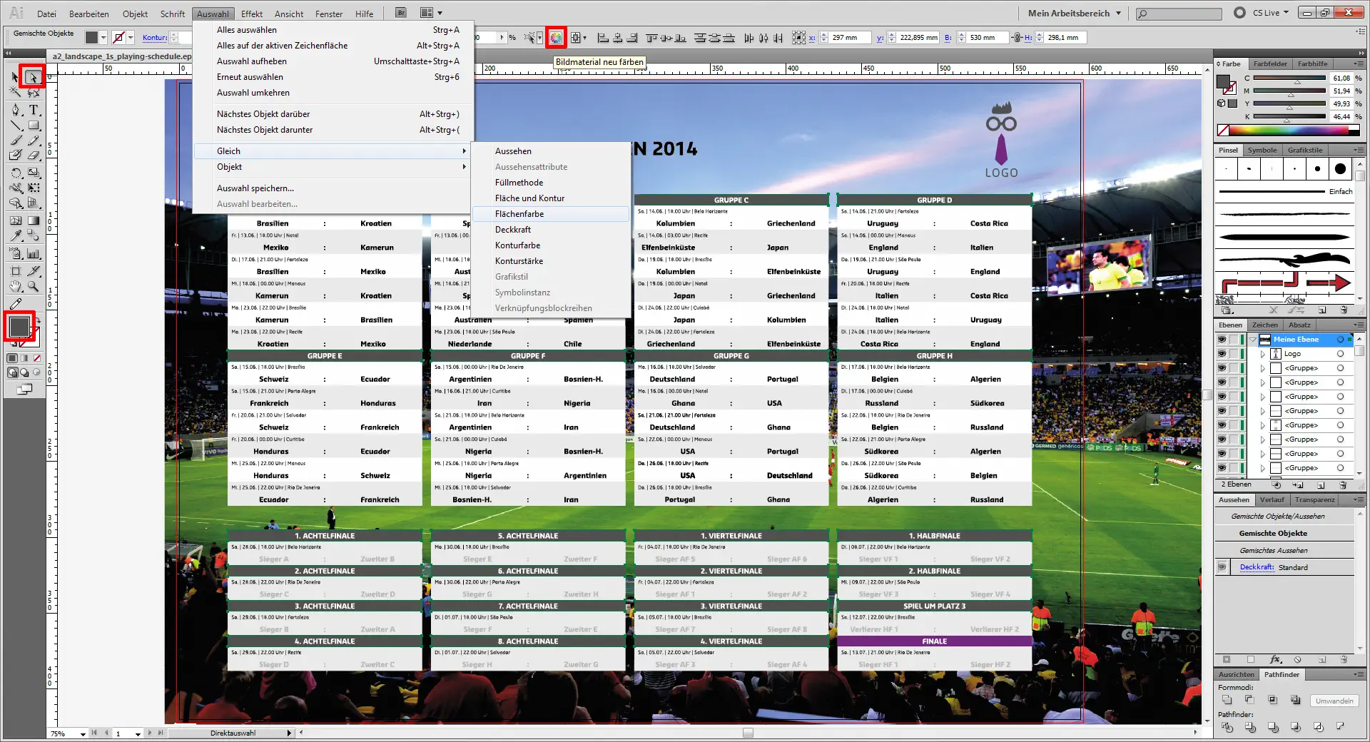 WM Spielplan 04 Gestalte einen WM Spielplan in Illustrator (3)