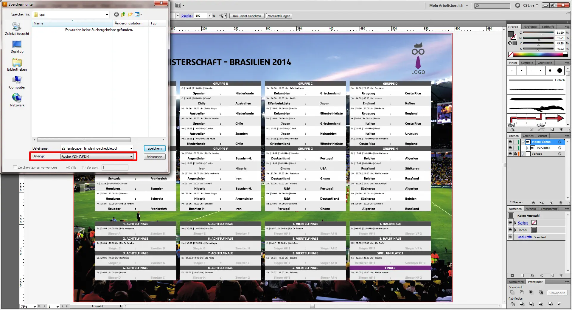 Gestalte einen WM Spielplan in Illustrator (6)